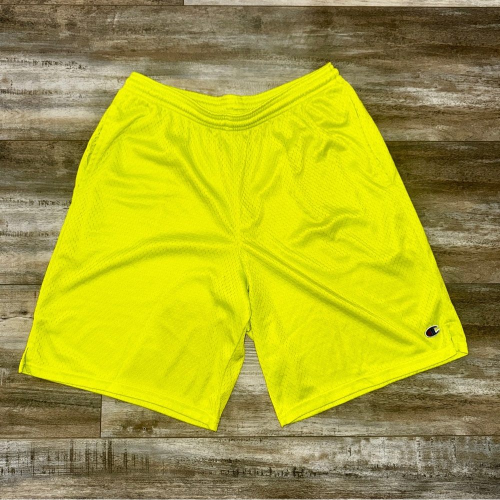 Champion Men's Bright Yellow Athletic Shorts